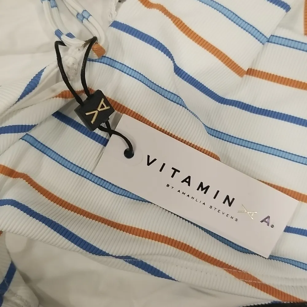 💕VITAMIN A💕 Yasmeen One Piece Swimsuit ~ Palm Springs Stripe 6 Small S NWT - Image 10