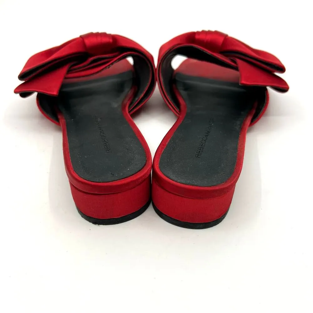 Rebecca Minkoff Calista Red Bow Satin Sandals Women's 5.5 US - Image 6