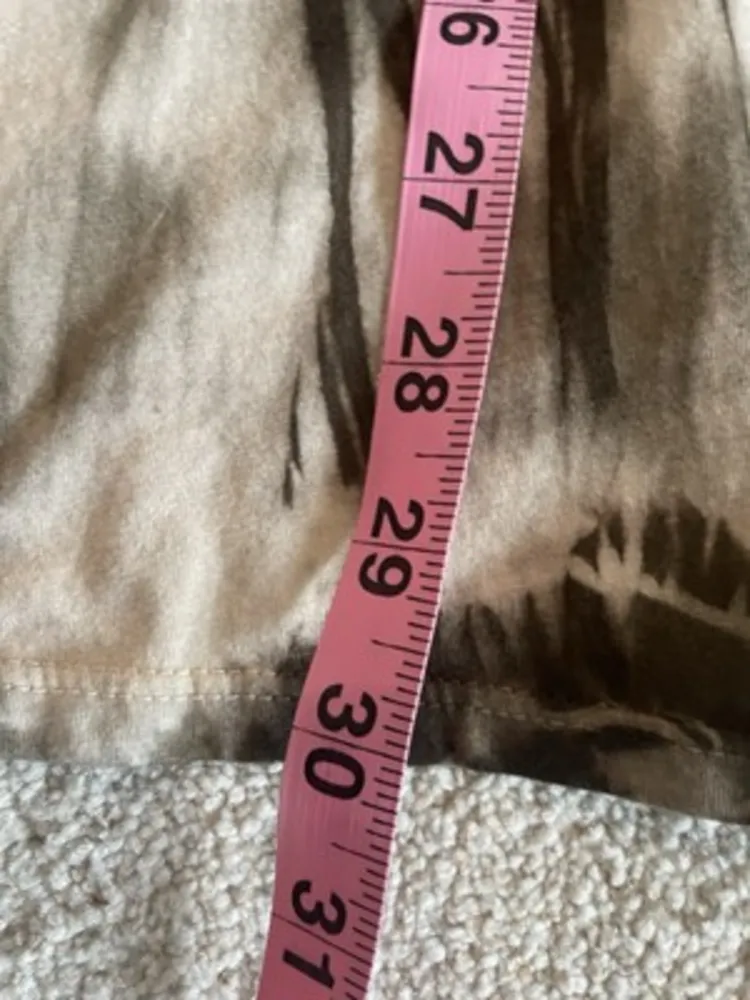 VTG 90s Y2k‎ Fairy Grunge Beads Tie Dye Brown Cream Size Medium - Image 12