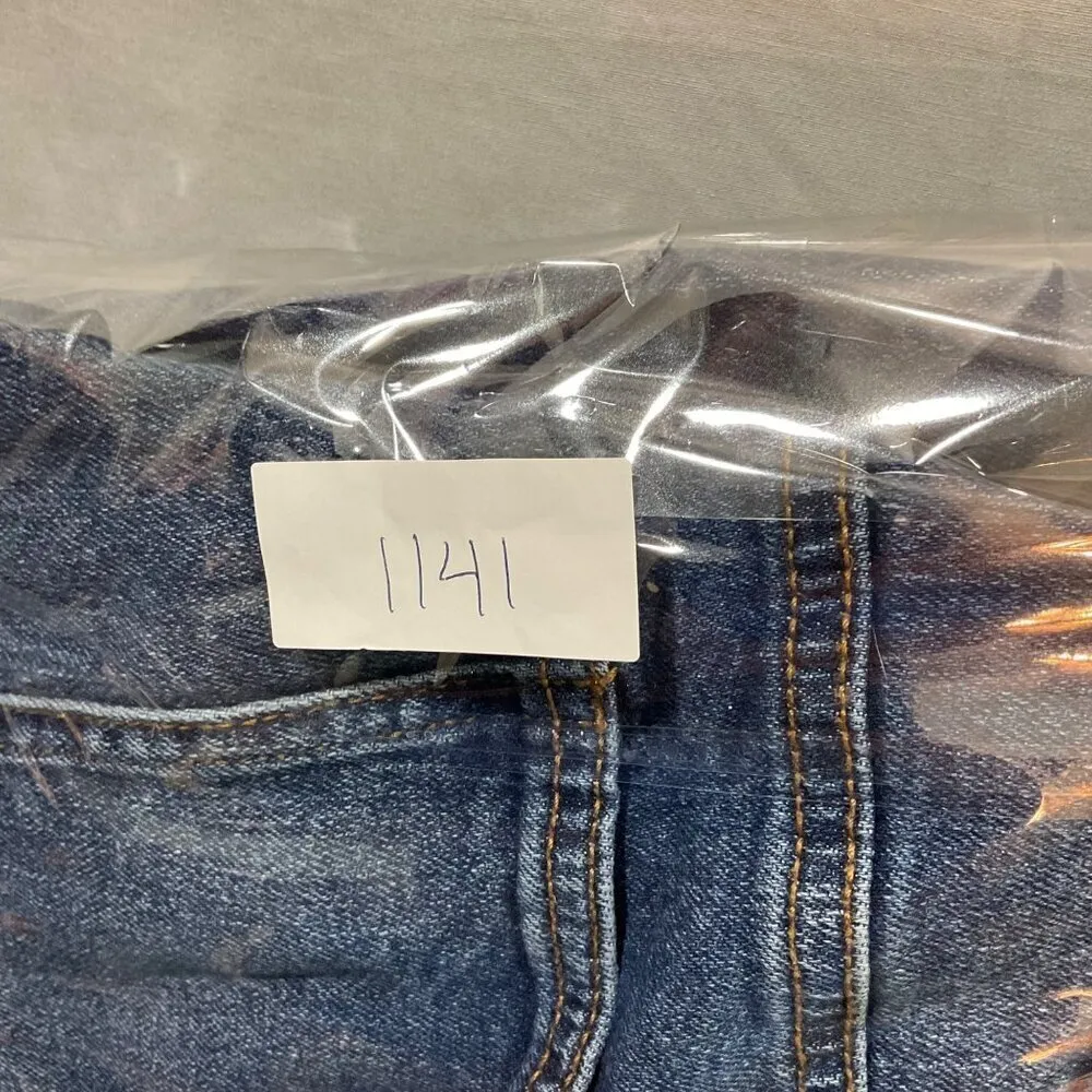 Celebrity Pink Jeans Womens 15 High Rise‎ Wide Leg Distressed Hem Dark Wash Blue - Image 10