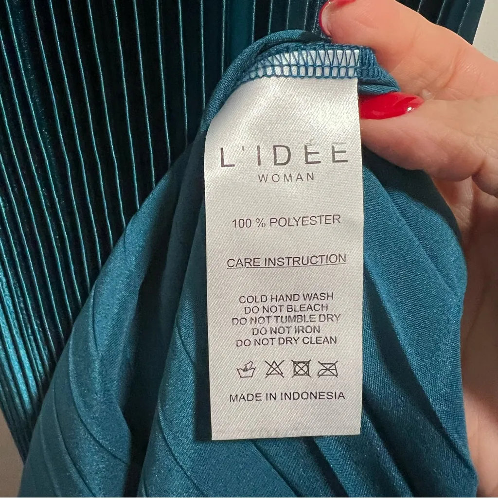 NEW NWT L’IDEE Black Tie Strapless Pleated Gown In Jewel Teal - Image 13