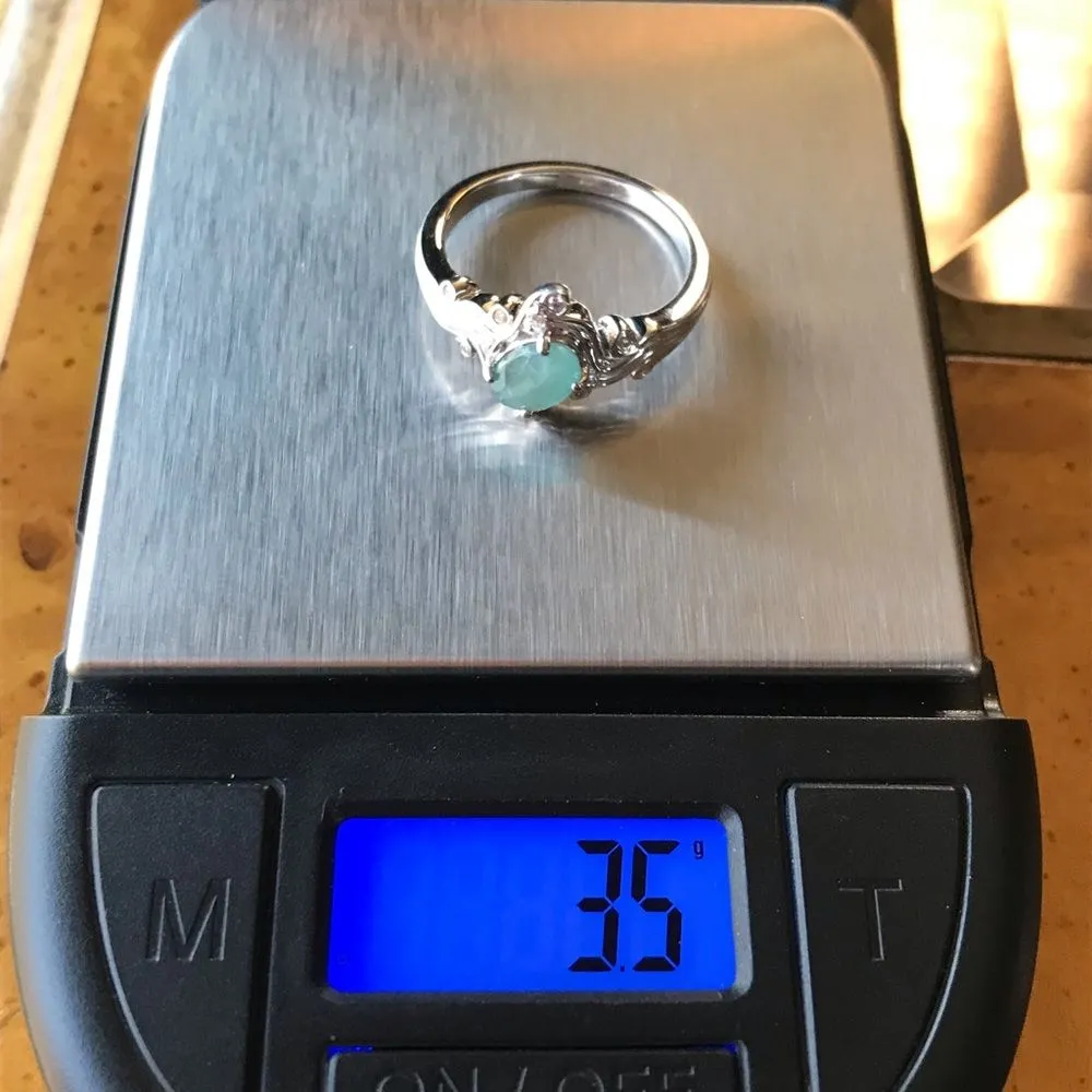 Natural Grandidierite Sterling Silver Artistic Ring Size 8 Green - Image 7