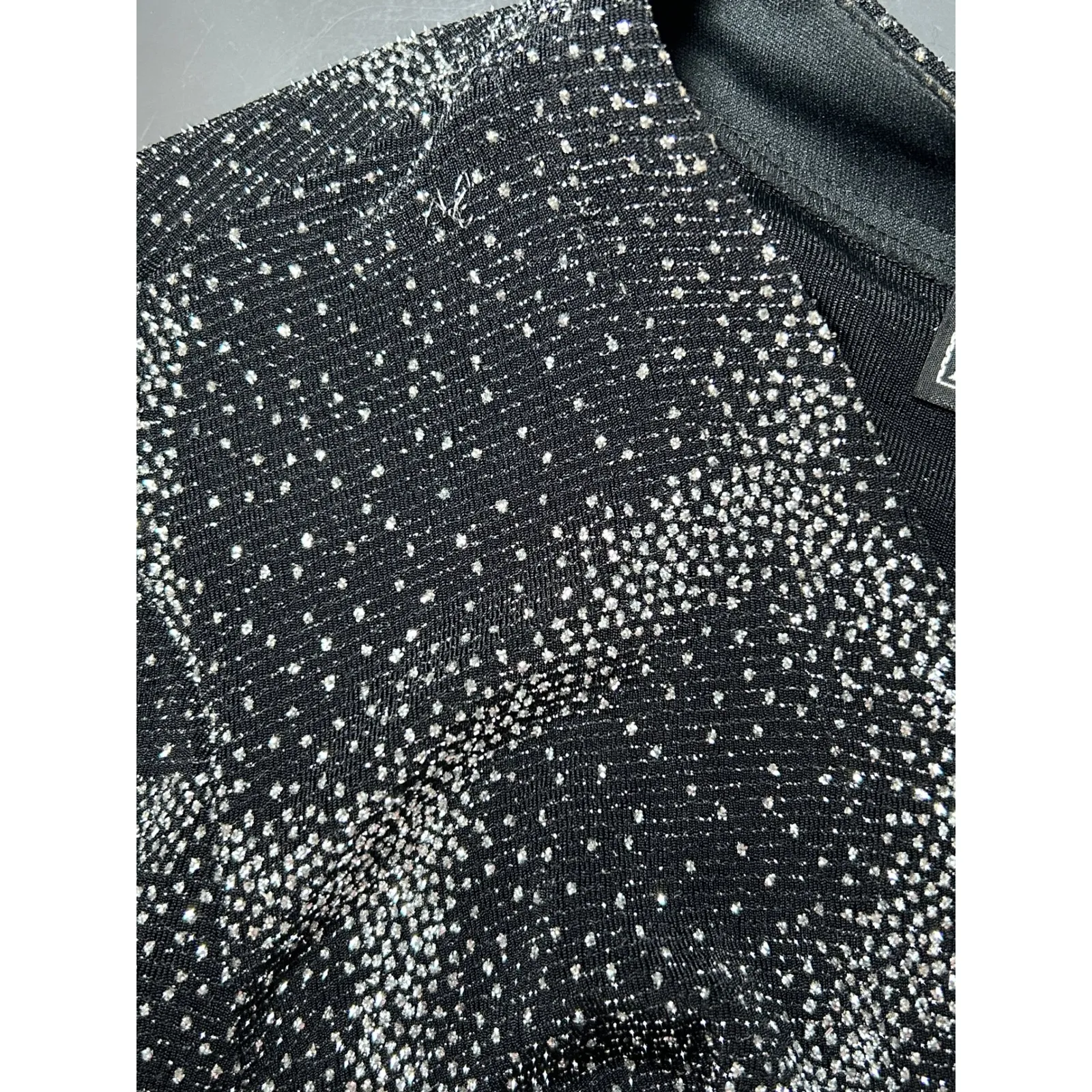 Vintage Alex Evenings Womens Sparkle Shimmer Blazer Jacket Open Front 18WP Black - Image 6