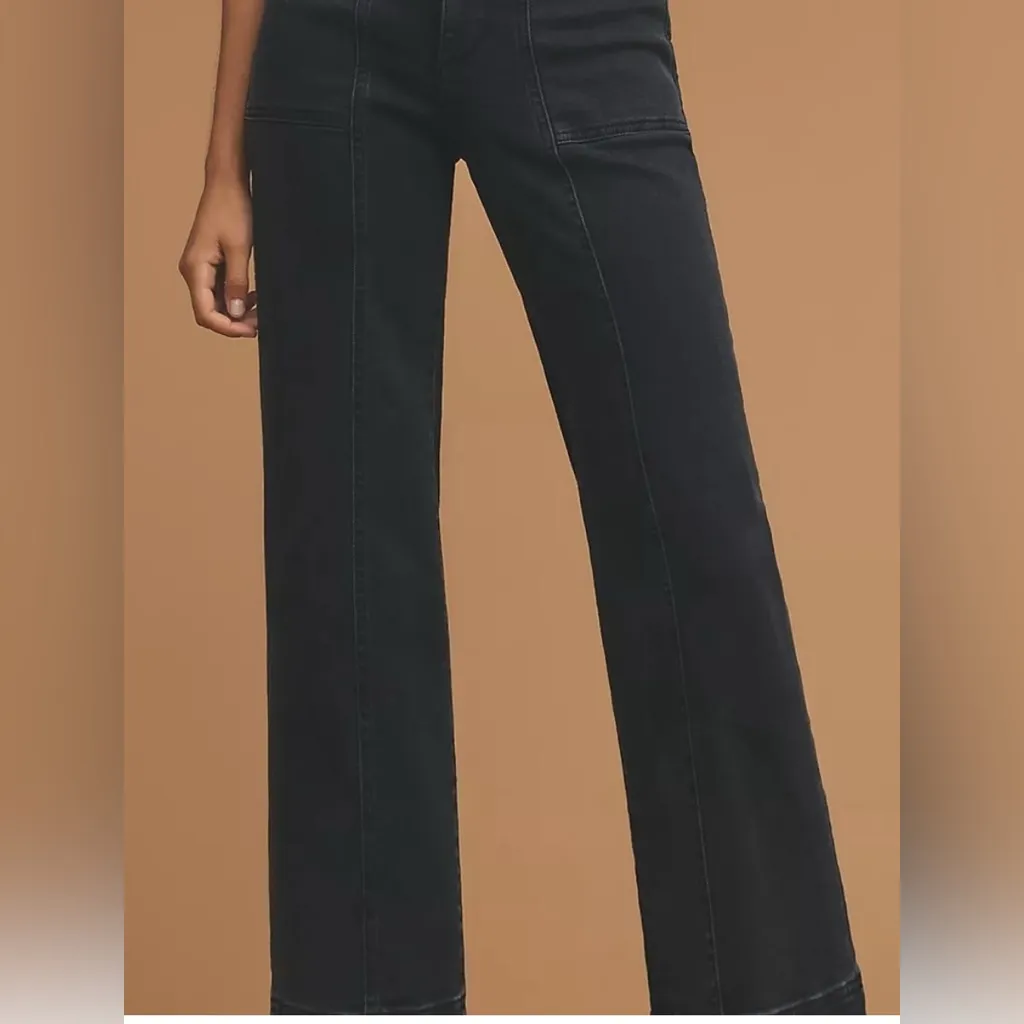 Anthropologie The Skipper Seamed High-Rise Cropped Wide-Leg Jeans Pilcro Sz 29 - Image 2