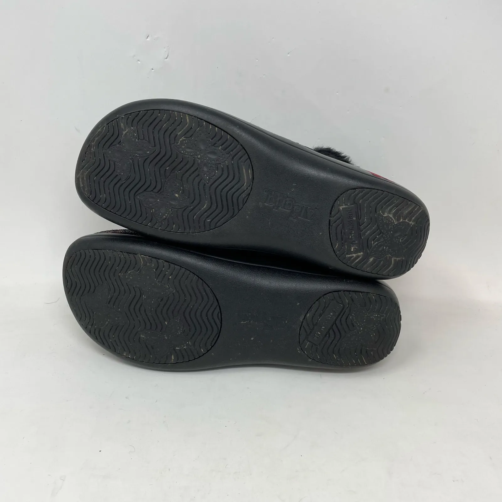 Alegria Meri Tartan Plaid Faux Fur Water Resistant Leather Booties 38 W 8 8.5 W - Image 4