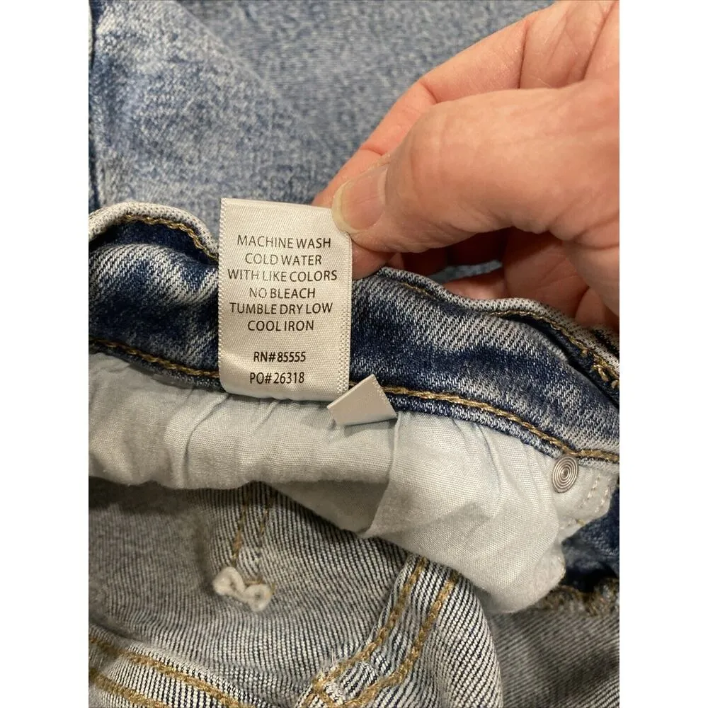 Womens Light Wash Skinny Jeans Boot Cut Comfort Mid-Rise Sz 30 - Image 7