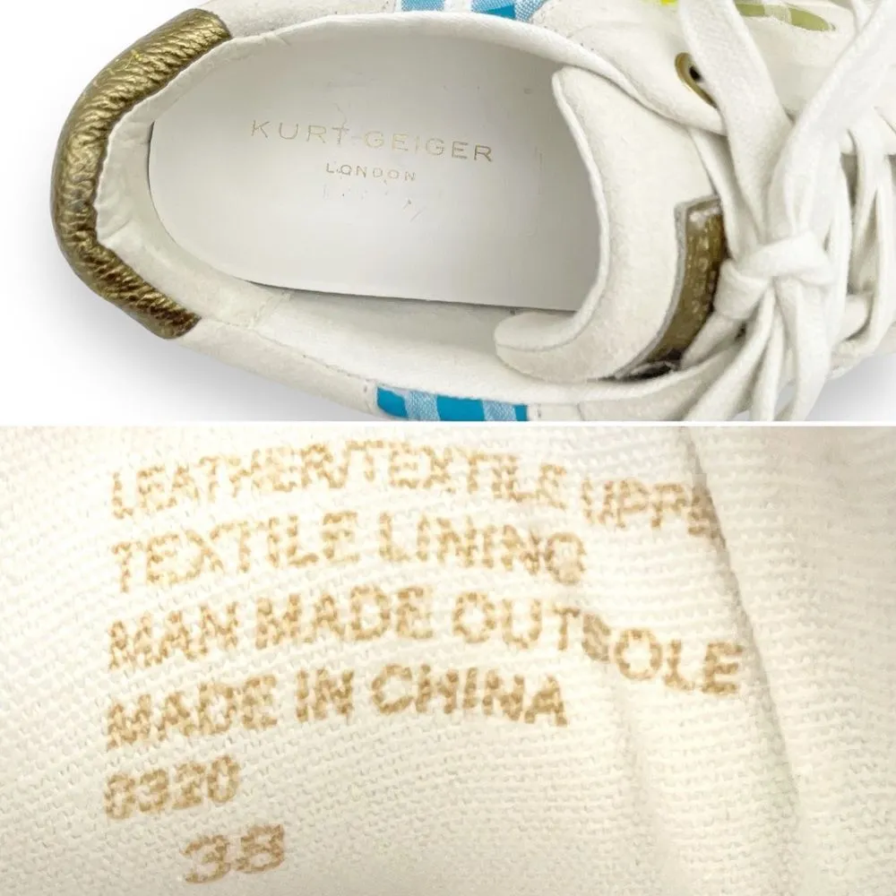 Kurt Geiger Lane Love Sneaker Low Top Lace Up Shoes Gingham Hearts Size 38 | 7.5 - Image 15