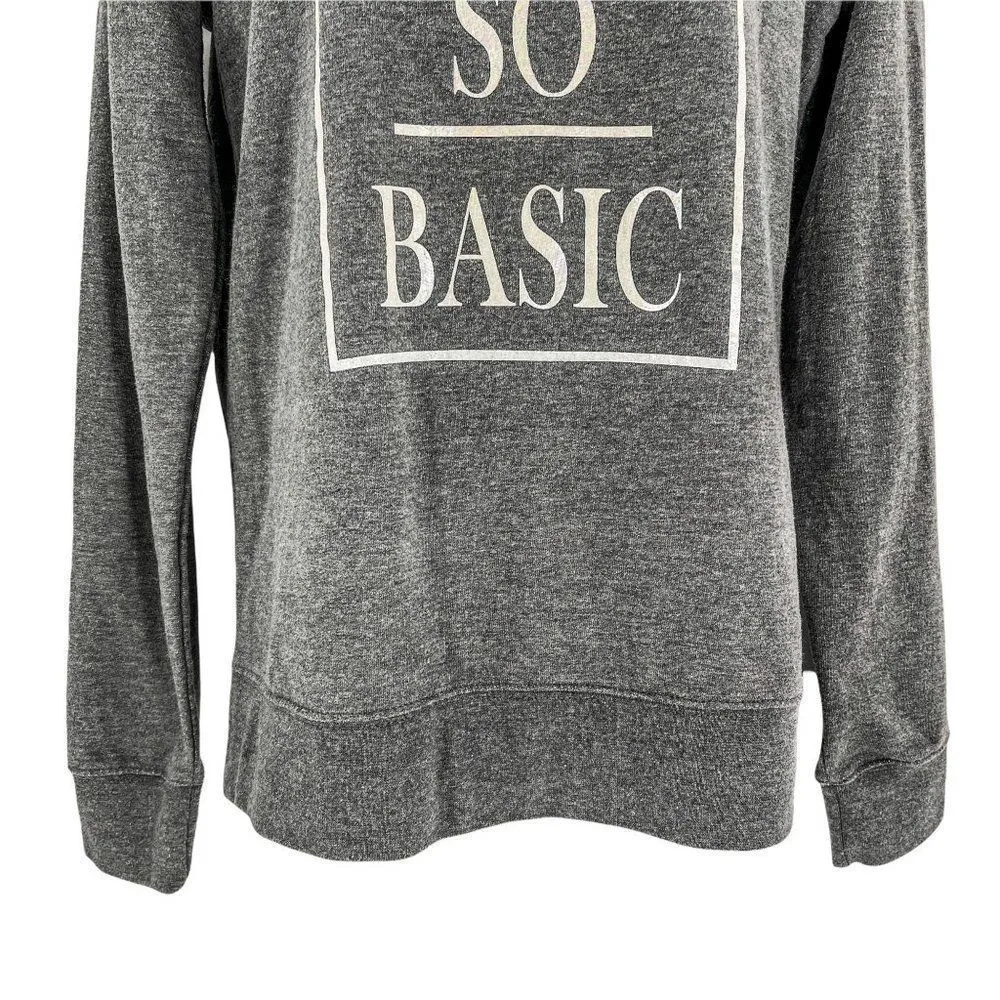 Soffe Not So Basic Graphic Long Sleeve Sweatshirt Pullover Small Grey - Image 61