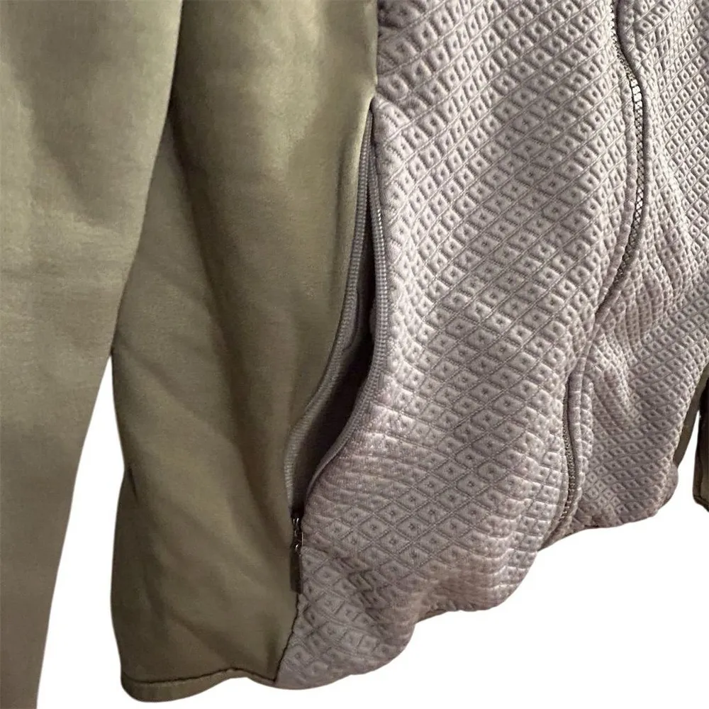 Women’s Columbia Purple and Grey Roffe Ridge Full Zip Quilted Fleece Sweater L - Image 3