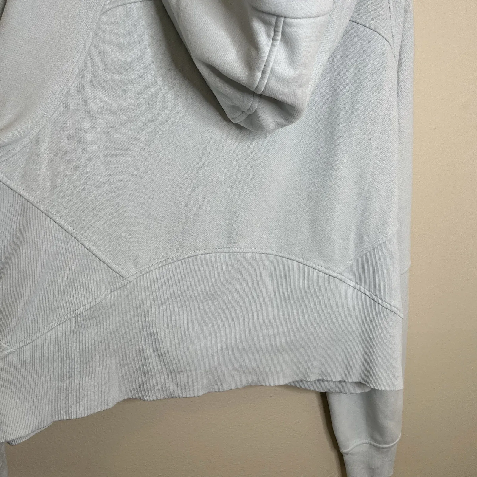 lululemon scuba hoodie Oversized Relaxed Fit Full Zip Crop Mirror Blue Powder XL - Image 10