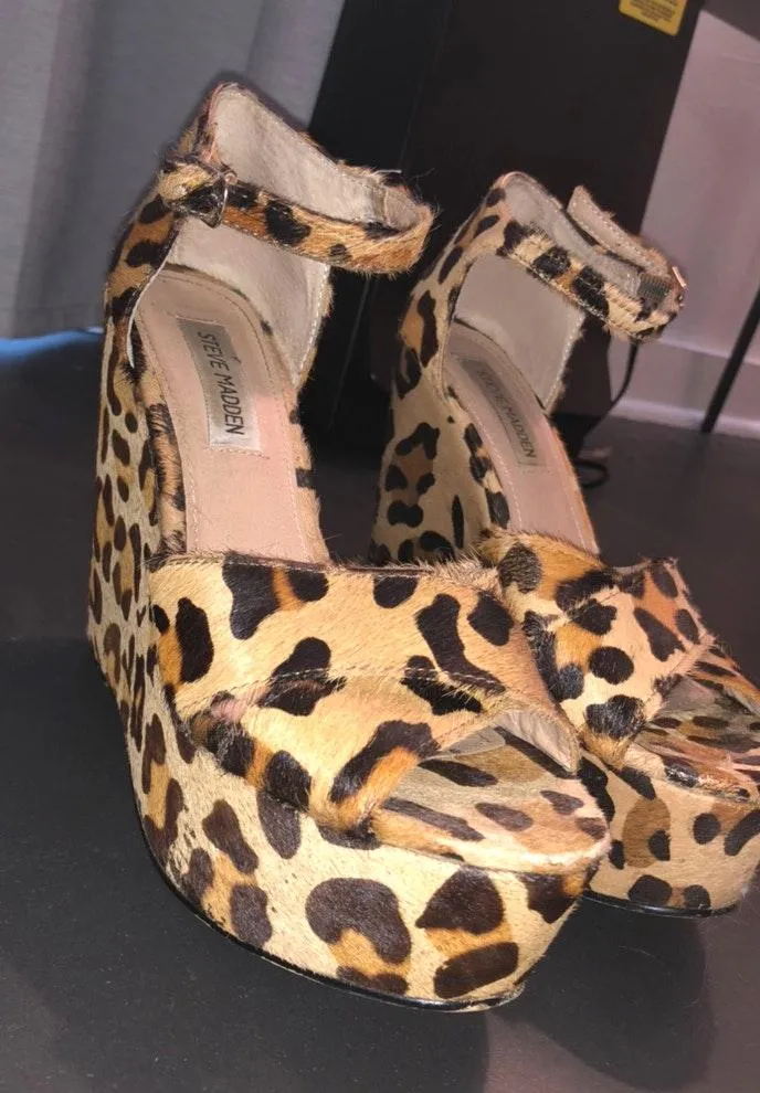 Steve Madden Leopard Wedges - Image 4