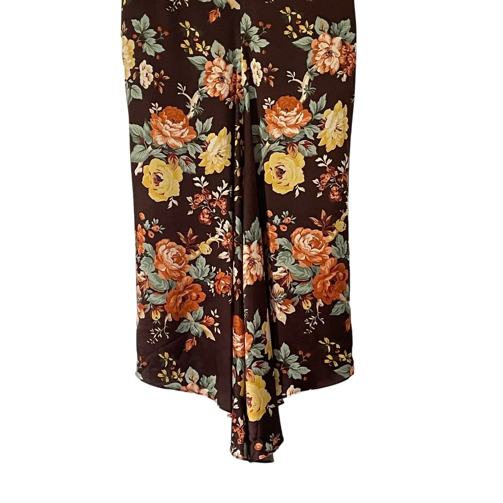Veronica Beard Pixie Floral Print Skirt Oxblood Multi Silk Ruched Midi Size S 4 - Image 8