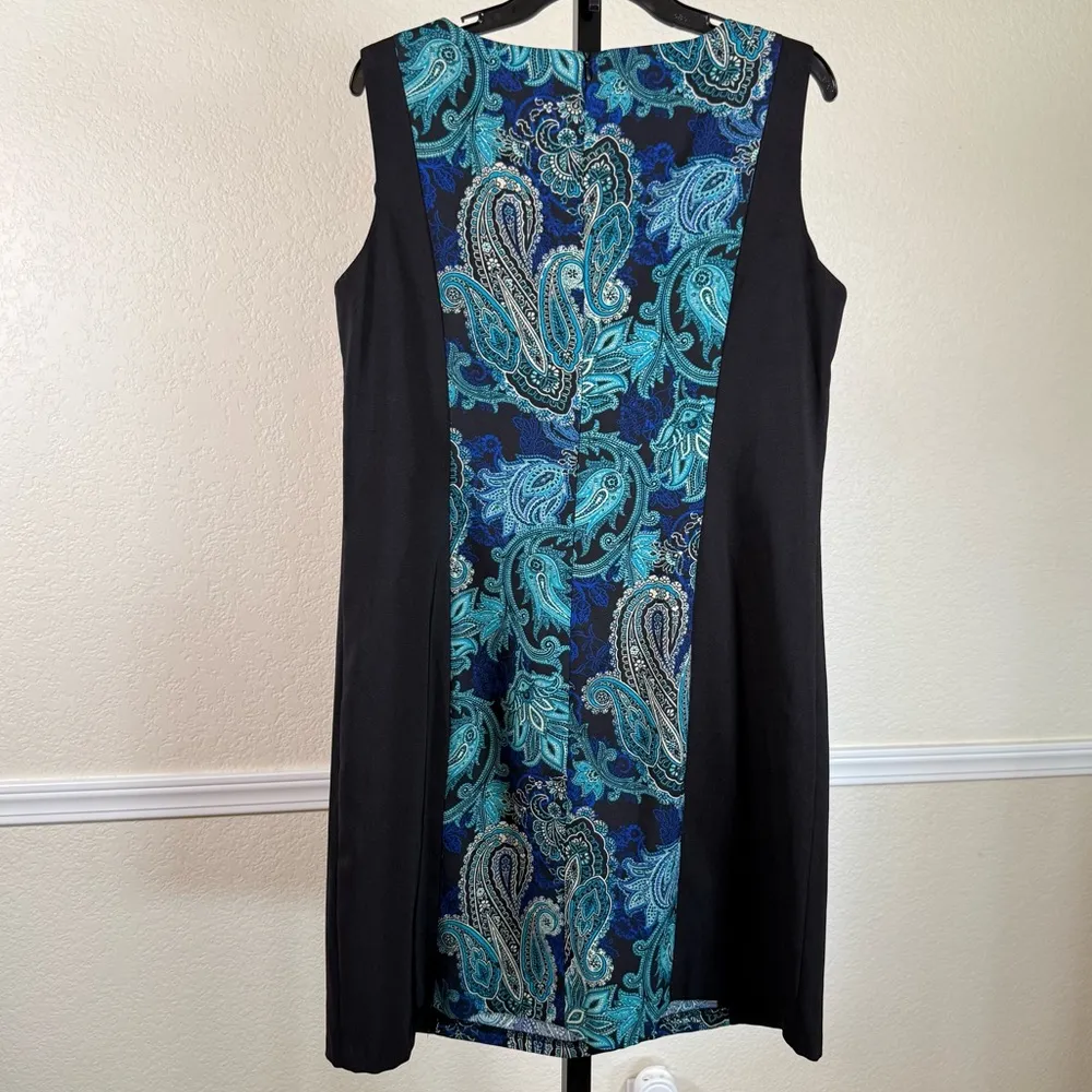 Sheath Dress Size 16 Career Work Office Geometric Retro Minimalist Business Chic - Image 6