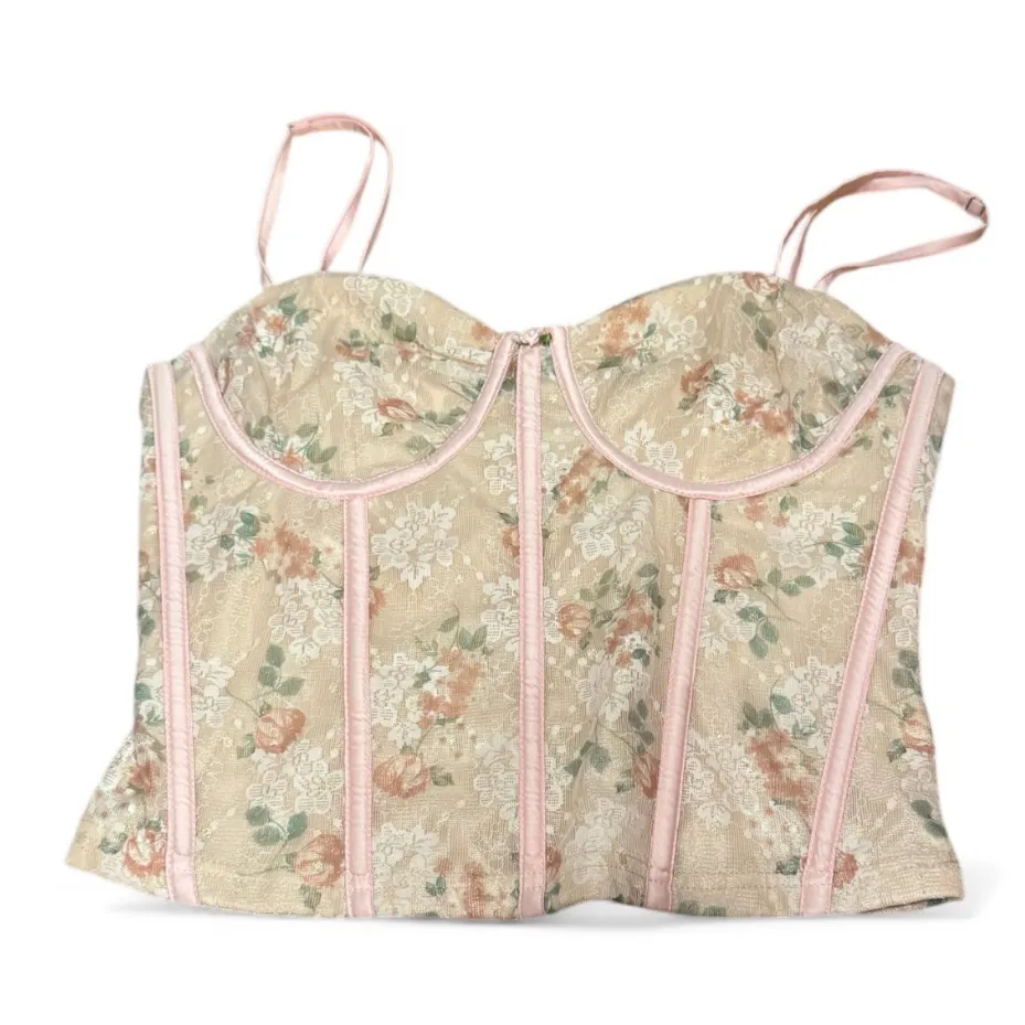 American Threads Corset Top large lace floral festival baddie coquette feminine - Image 2