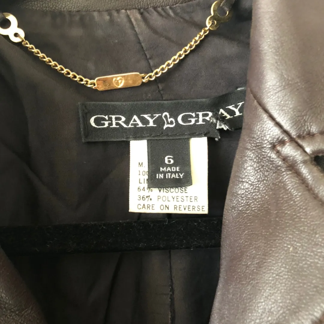 Leather Jacket Brown Size 6 - Image 3