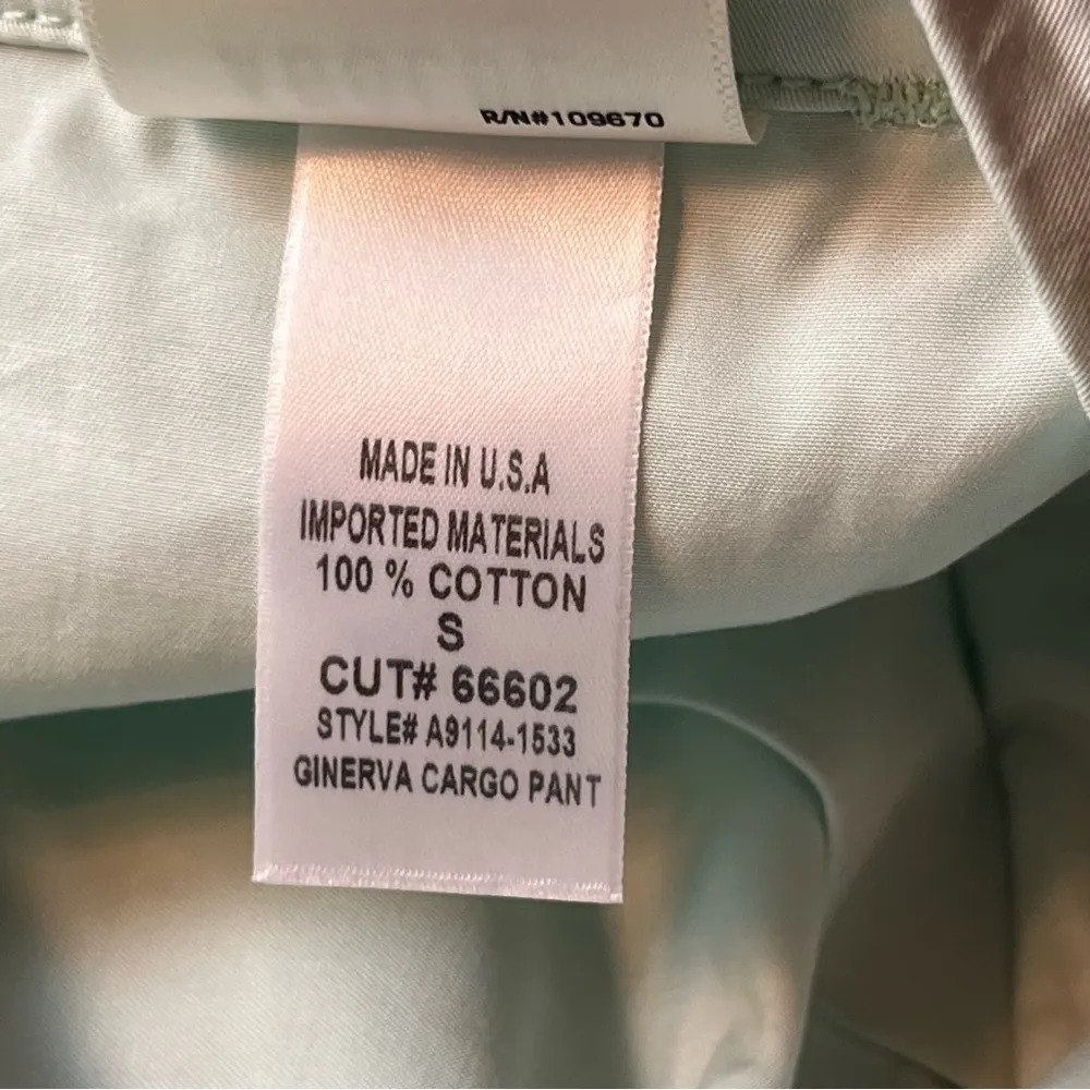 Agolde Ginerva Cargo Pant Mochi Light Blue Green Women Size Small *SURFACE FLAWS - Image 6