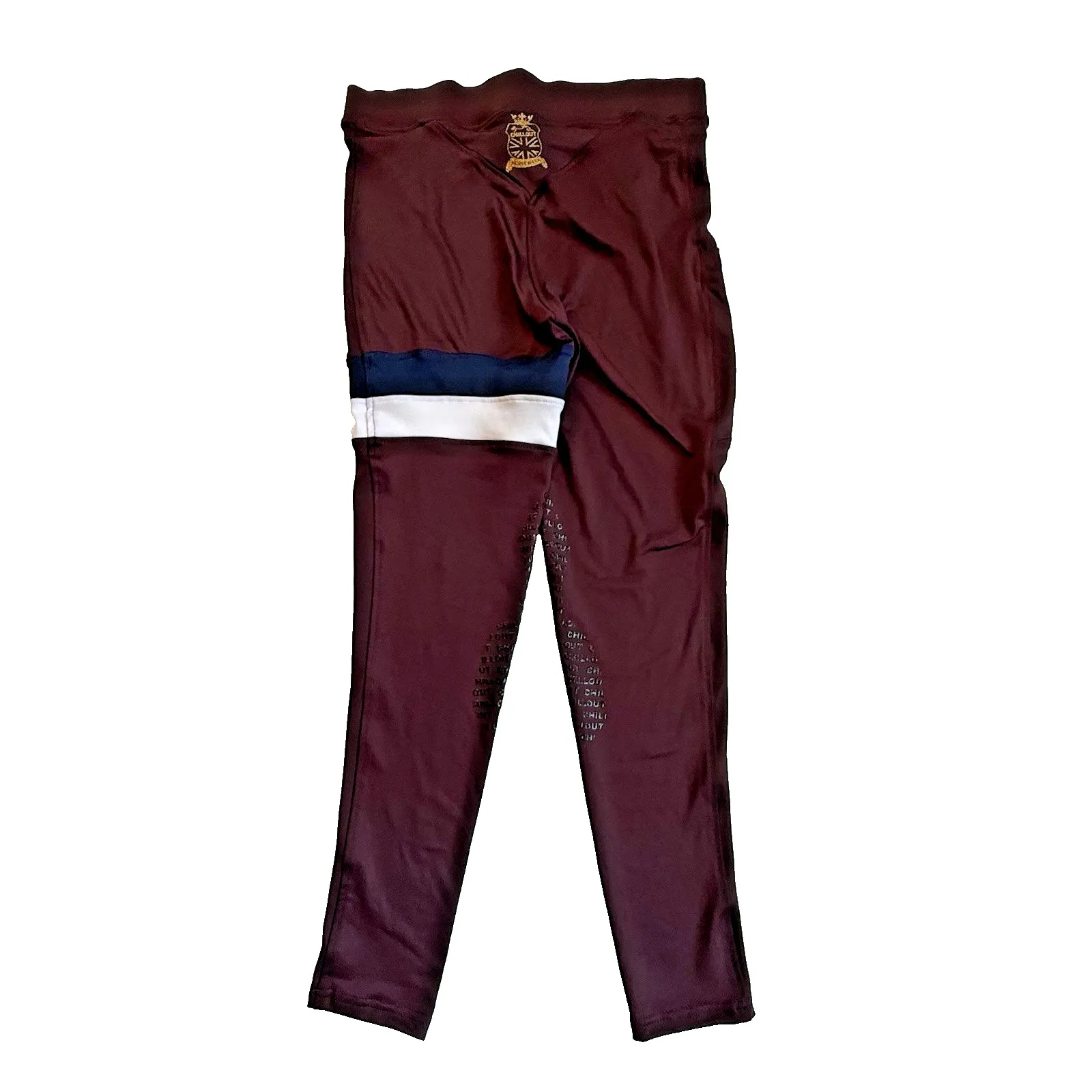 Equestrian Riding Leggings Womens UK 40 L Breeches Knee Pants Chillout Horsewear Red Size L - Image 3