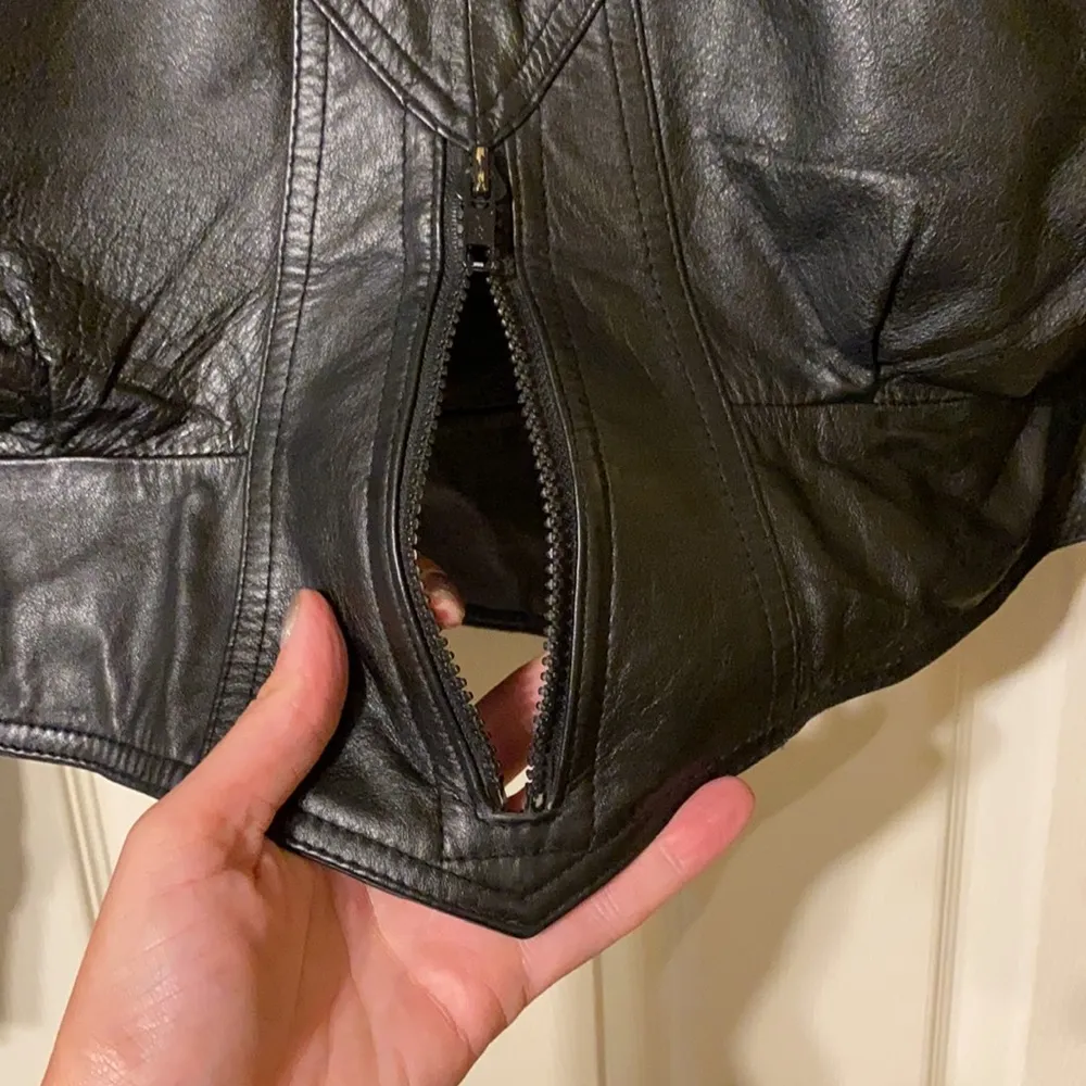 wilson's leather Vintage 90s  Thinsulate black leather moto jacket, size medium - Image 12