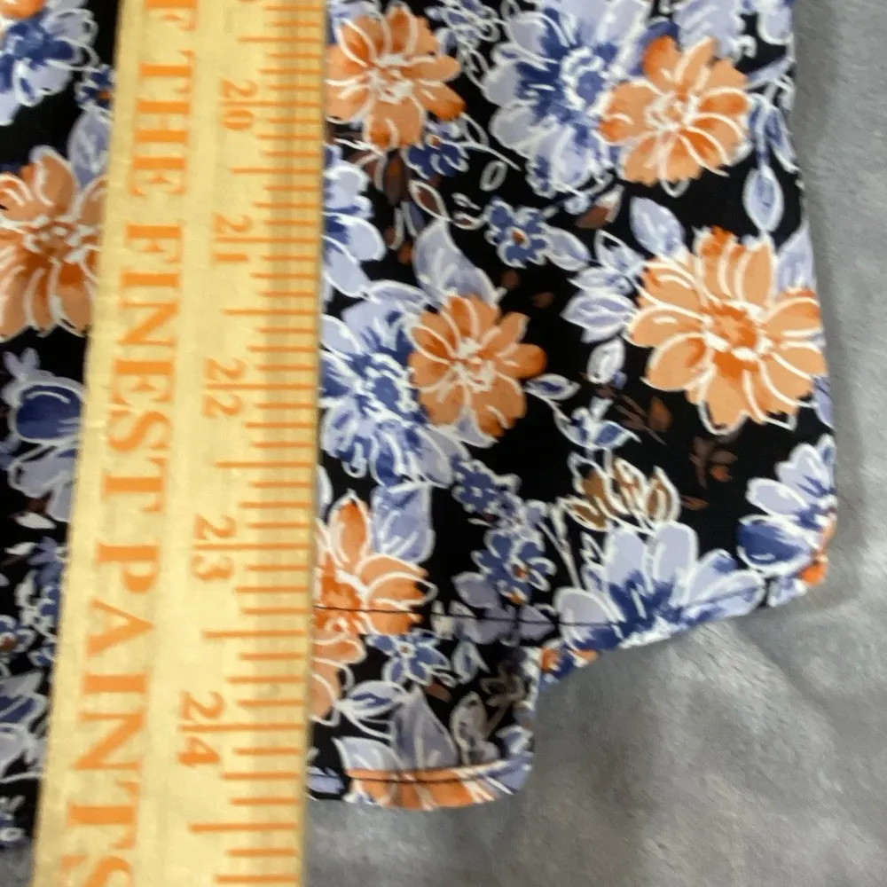 Bar III Womens XXS Floral Blouse Top Neck Tie Career Lightweight Sleeveless Boho - Image 12