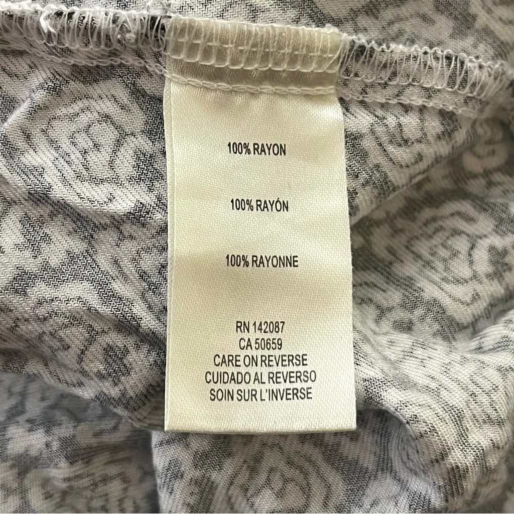 Simply Noelle Sleeveless Swing Dress Ruffle Neck Keyhole Back Black White L/XL - Image 5