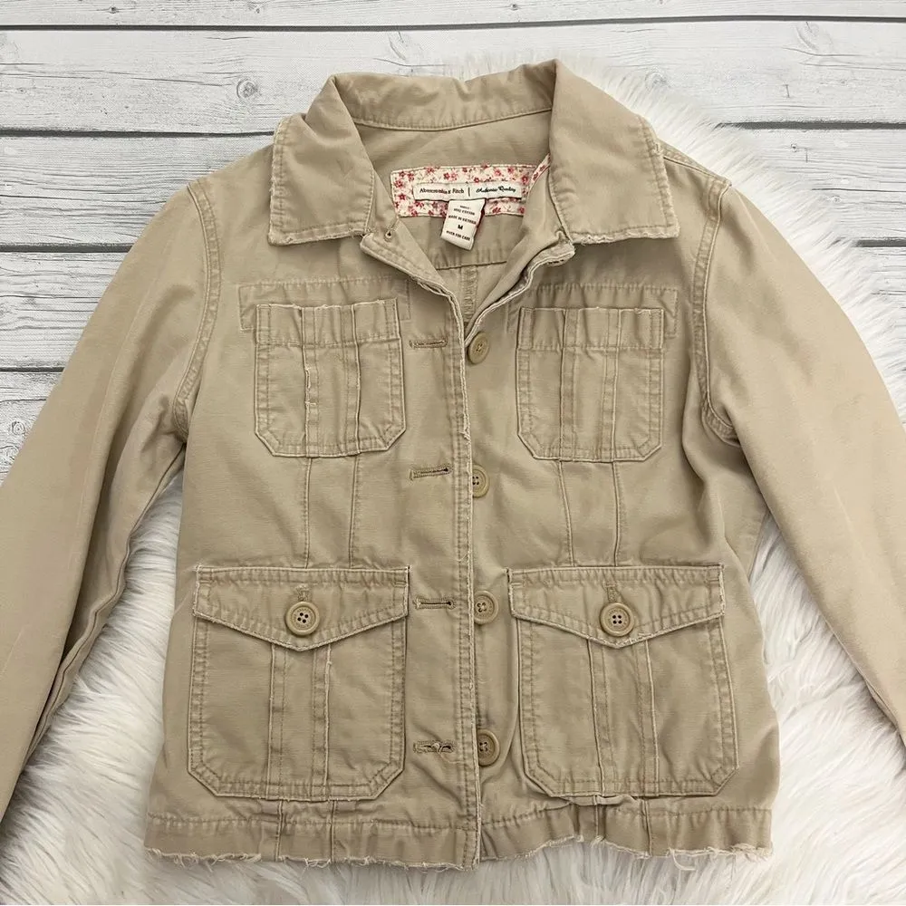 Abercrombie and Fitch tan Khaki jacket - Image 2