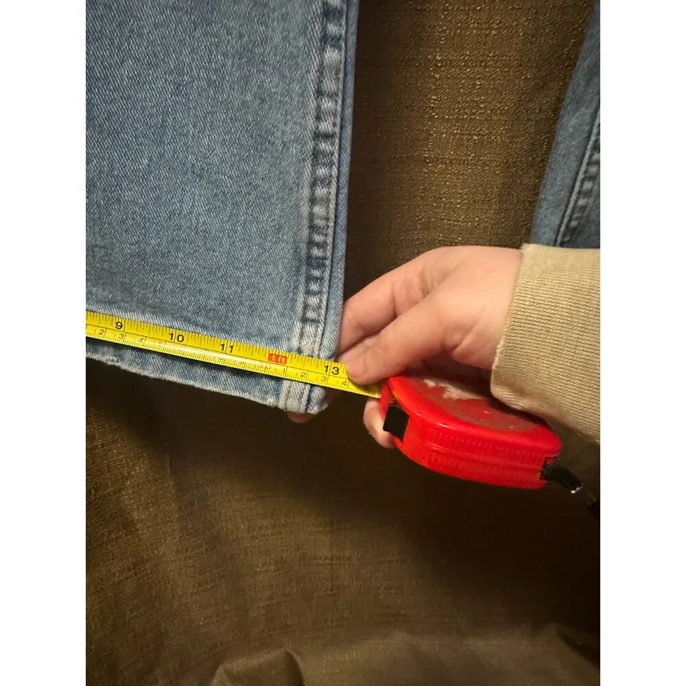 NWT Billabong x Wrangler High Rise Super Flare Patched Jeans Blue Surf Size 26 - Image 8