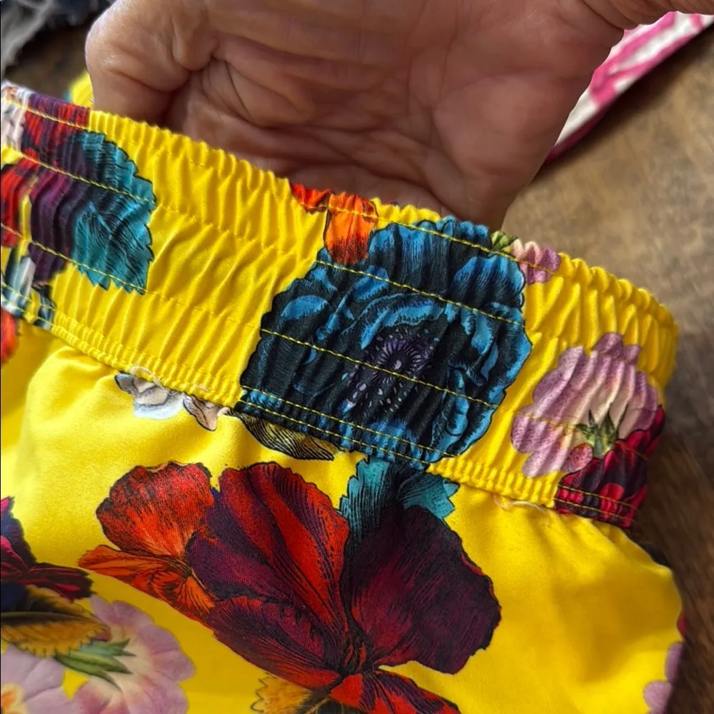 ASOS Yellow Tropical Print Shorts Size 2X - Image 9