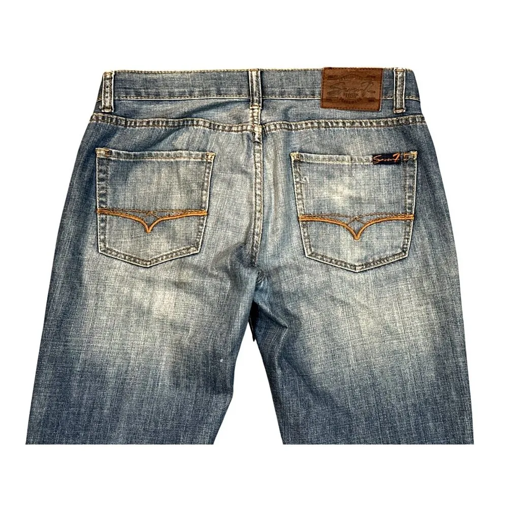 Seven7 Vintage Flared Jeans Floral Paisley Bell Bottom Design Leg Inserts Sz 32 - Image 14