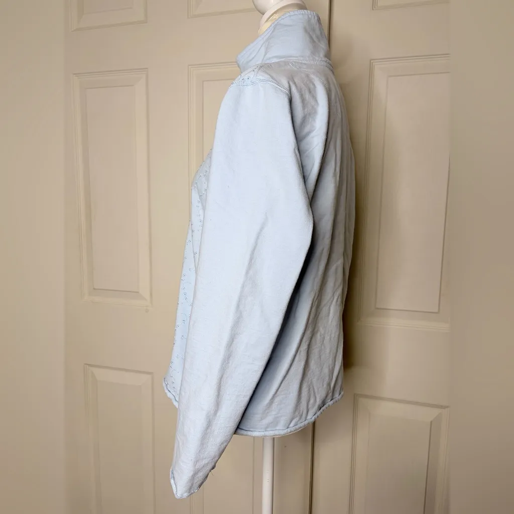 Oleg Cassini sport cotton Light Blue Zip - Image 7