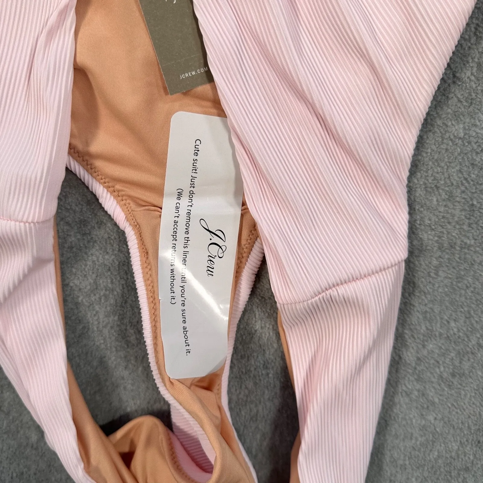 J.Crew Ribbed High Rise Bikini Swim Bottom Pink Women's 3X BE808 New - Image 3