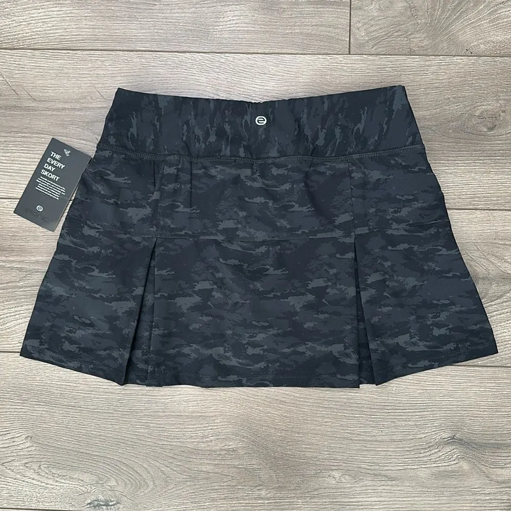 Etonic 14” High Rise‎ Core Pleated Black Camo Tennis Active Skirt Size Small - Image 2