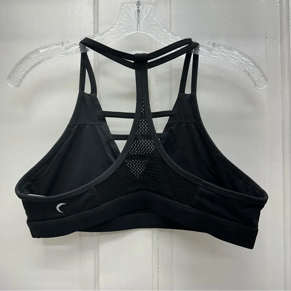 Zyia Active‎ black grid athletic strappy sports bra women's xxl. mesh back - Image 2