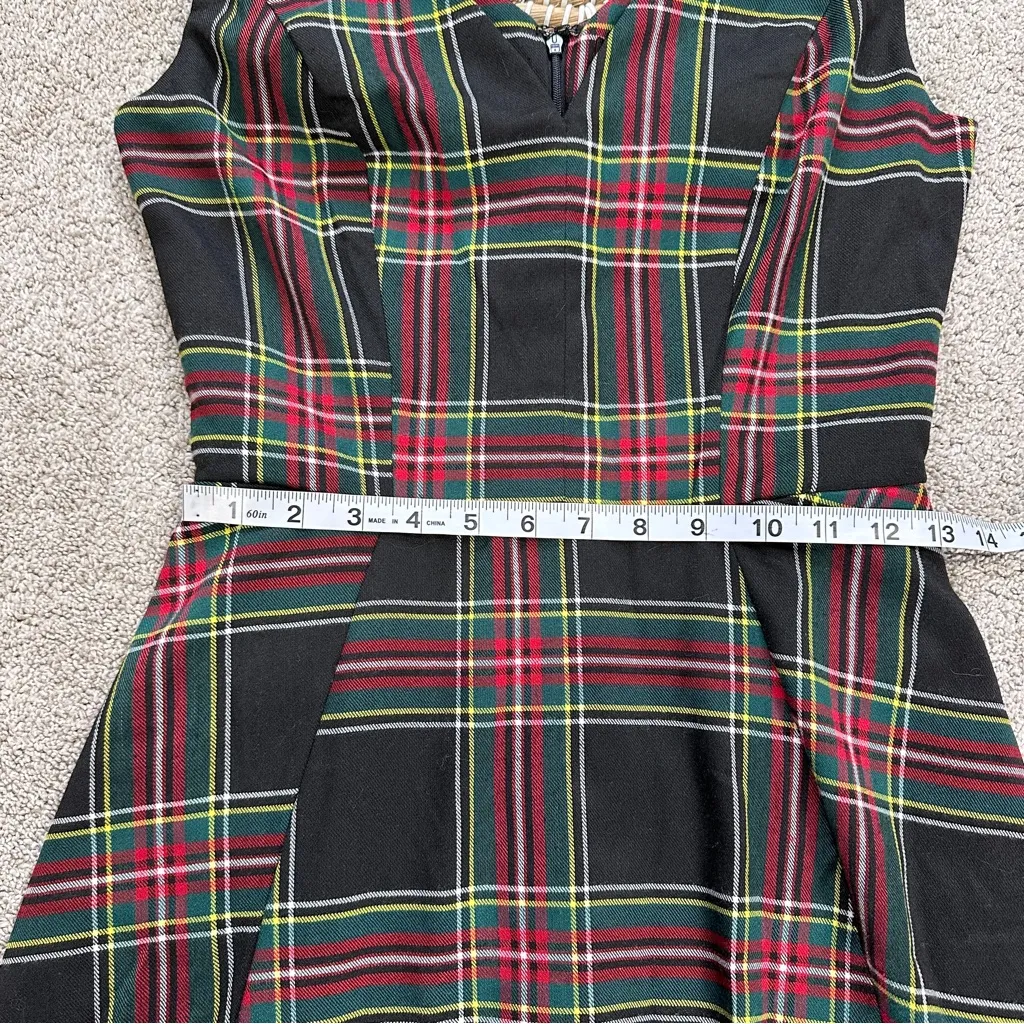 Modcloth X Collectif Isabella Rock Plaid Tartan Check Dress Hi-Low Multicolor XS - Image 14