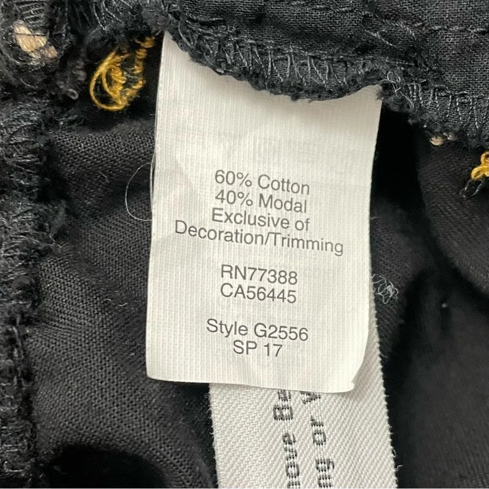 Madewell Embroidered Springtime Pull-On Shorts Black Yellow Blush Boho Size XS - Image 9