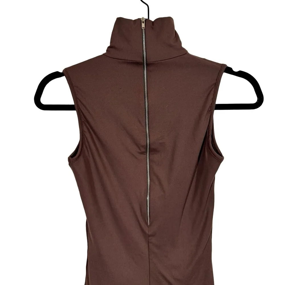NWT Bumpsuit Stevie Maternity Unitard Turtleneck Sleeveless Jumpsuit in Brown Size undefined - Image 7