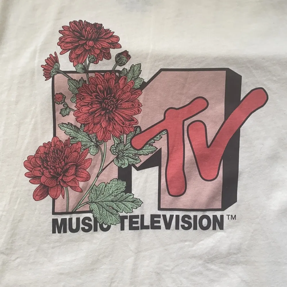 MTV Music Television floral graphic print t - Image 3