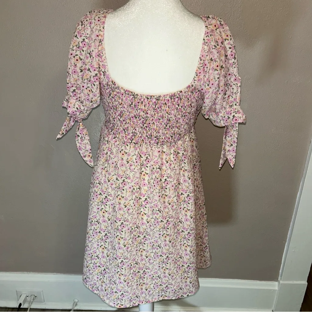 Altar'd State Pink Floral Mini Dress - Image 2