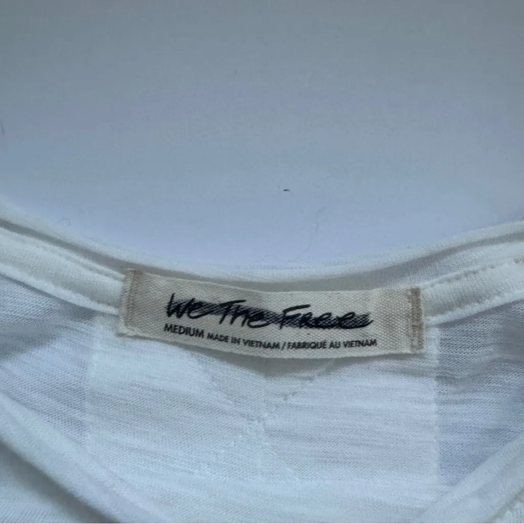 Free People We The Free White Aria Trapeze Oversized Top Size Medium NWOT - Image 4
