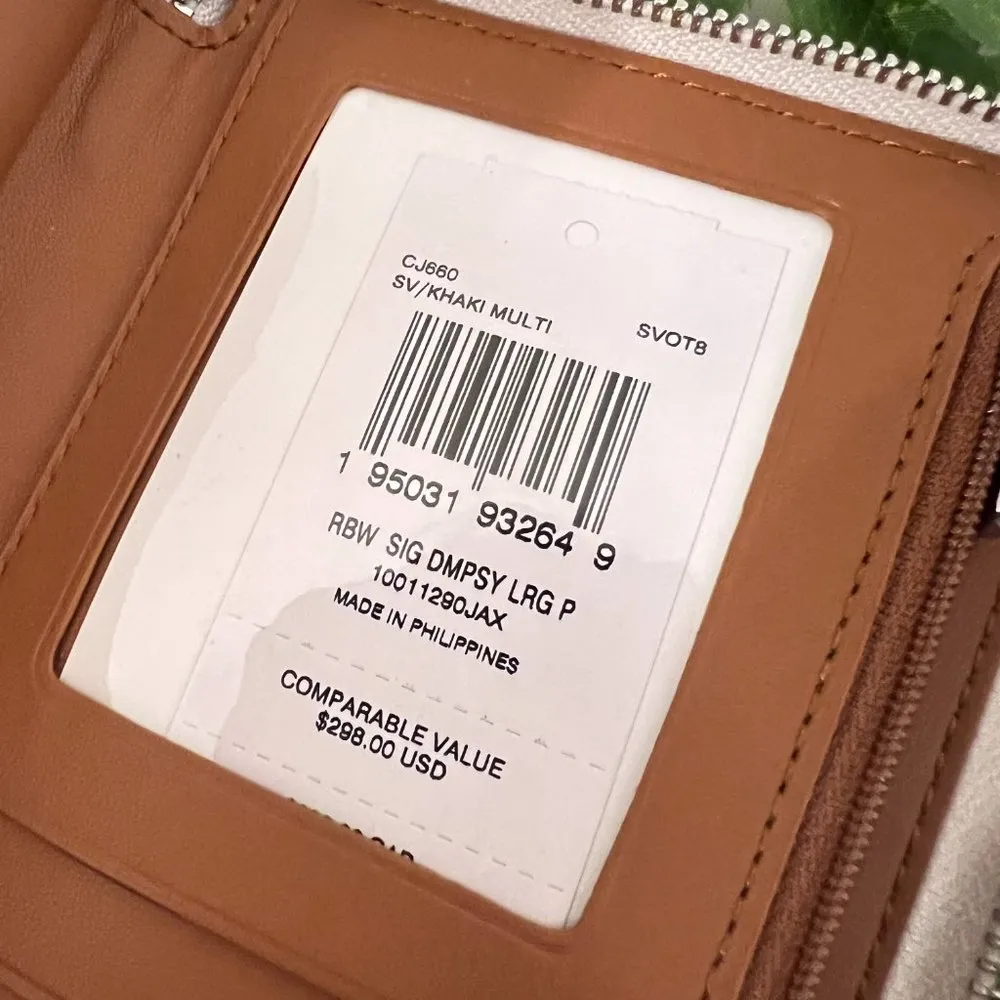 coach Dempsey Large Phone Wallet In Signature Jacquard With Rainbow CJ660 - Image 7