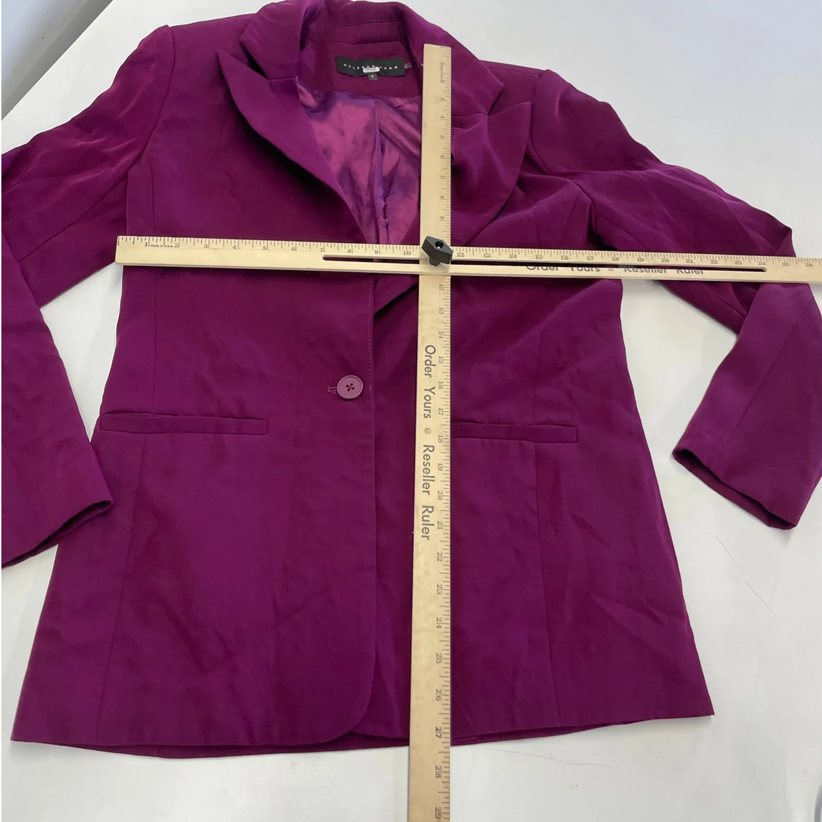 Endless Rose Jacket Womens Small Purple Pink Blazer‎ Single Button Career - Image 5