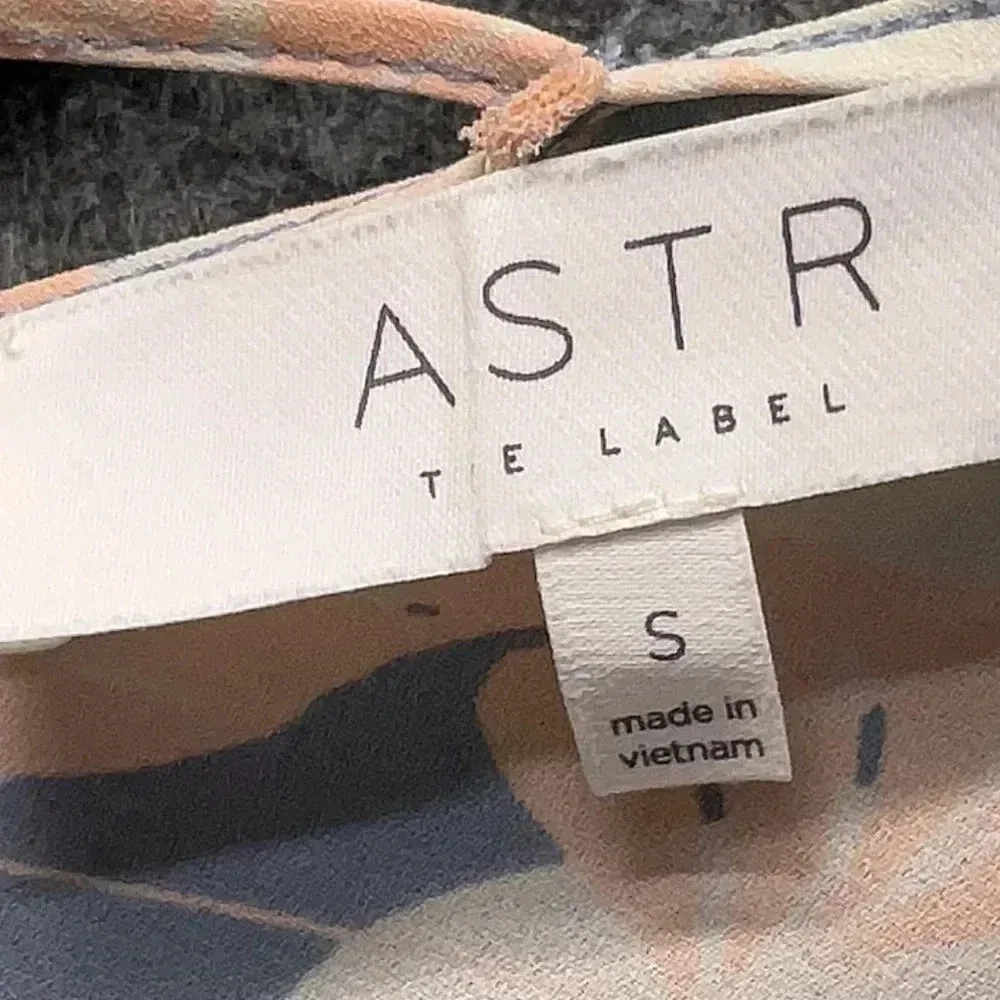 ASTR The Label Blue Pink Floral High Low Wrap Midi Dress Size Small S - Image 6