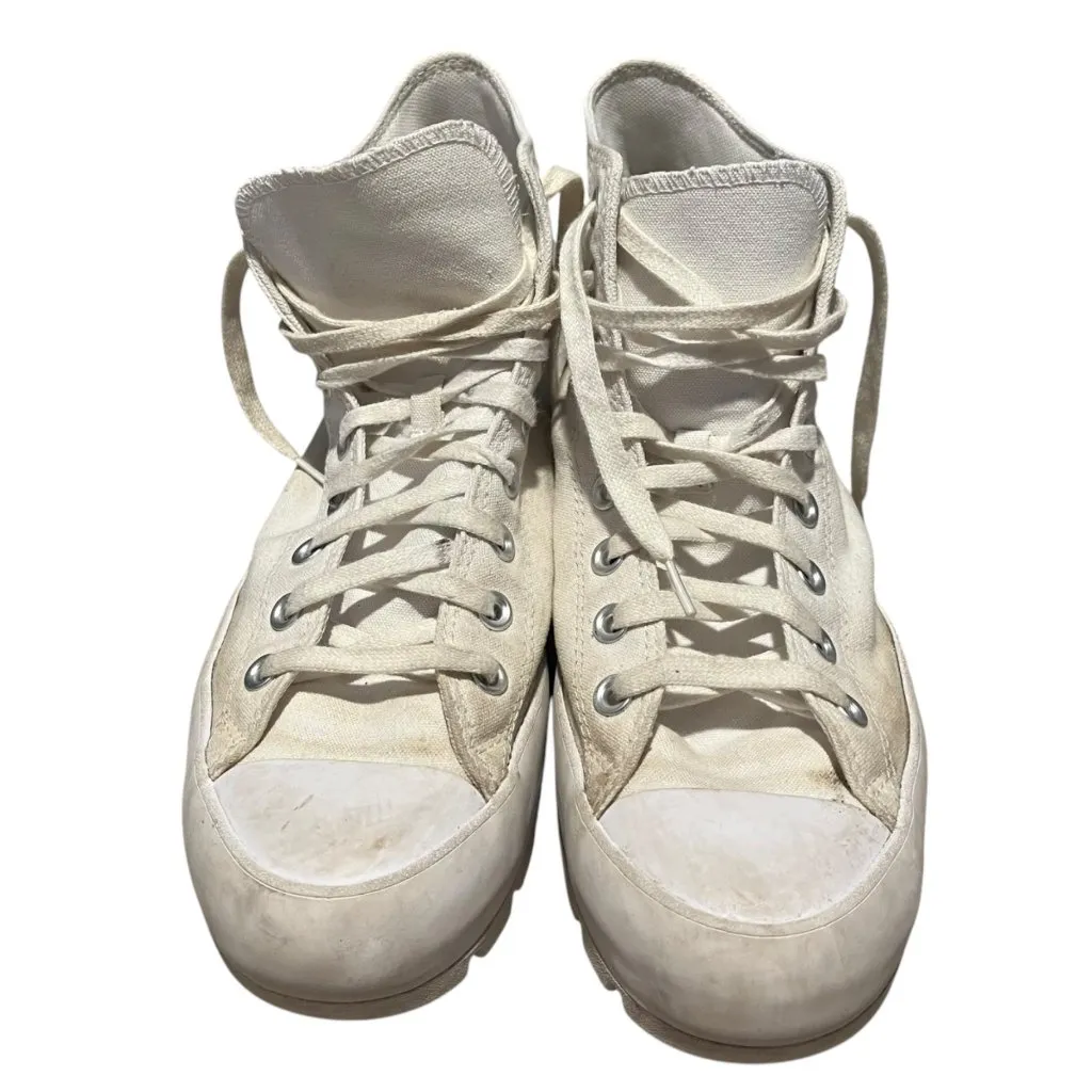 Converse All-Star Off-White Platform High Top Sneaker Shoes Women's 11 Casual‎ - Image 5