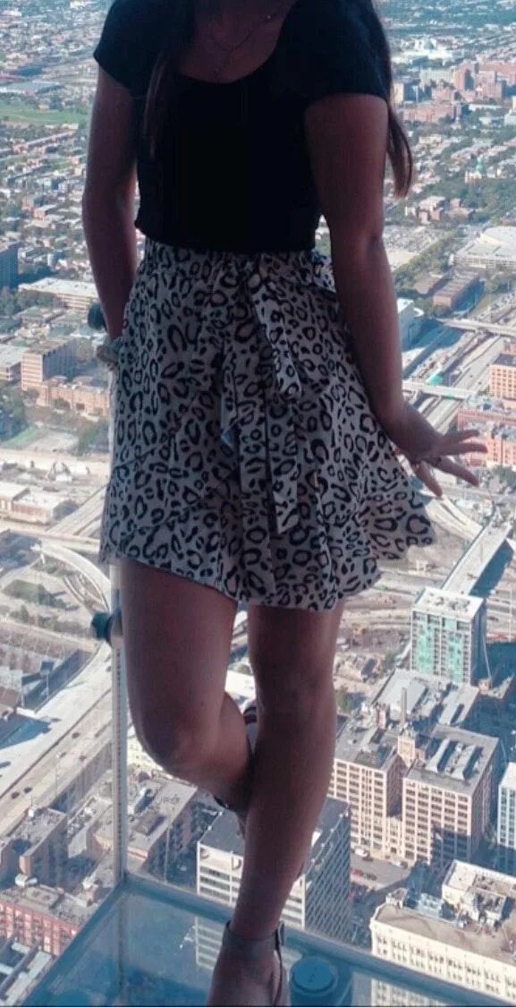 Cheetah Print Flowy Tie Skirt Multi Size XS - Image 2