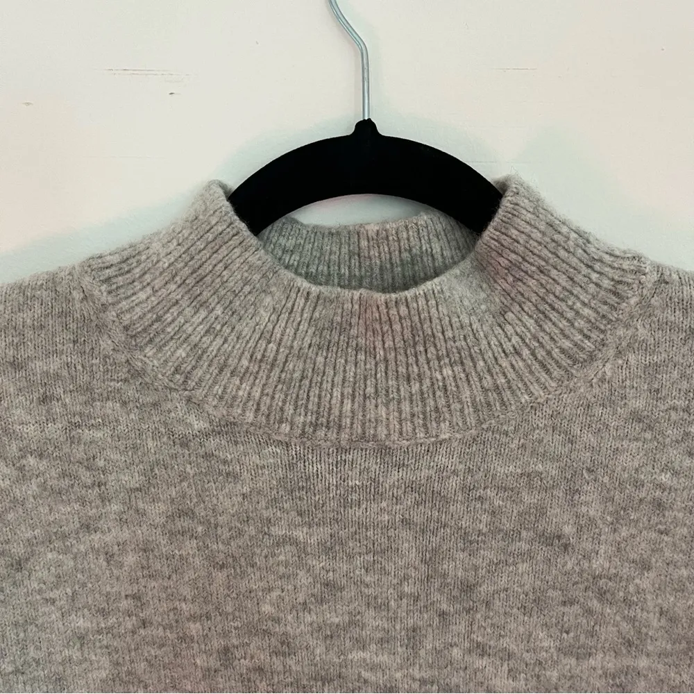 MAGASCHONI Grey Wool Blend MockNeck Sweater Size Small - Image 2