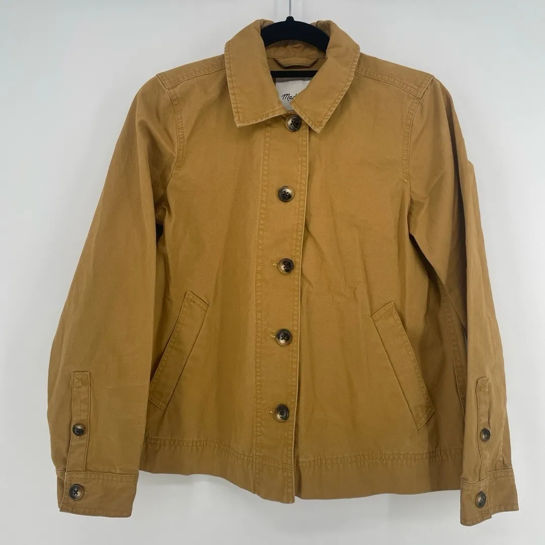 Madewell Northwood Utility Jacket Sahara Sand sz XXS Tan Cropped Chore Military - Image 2