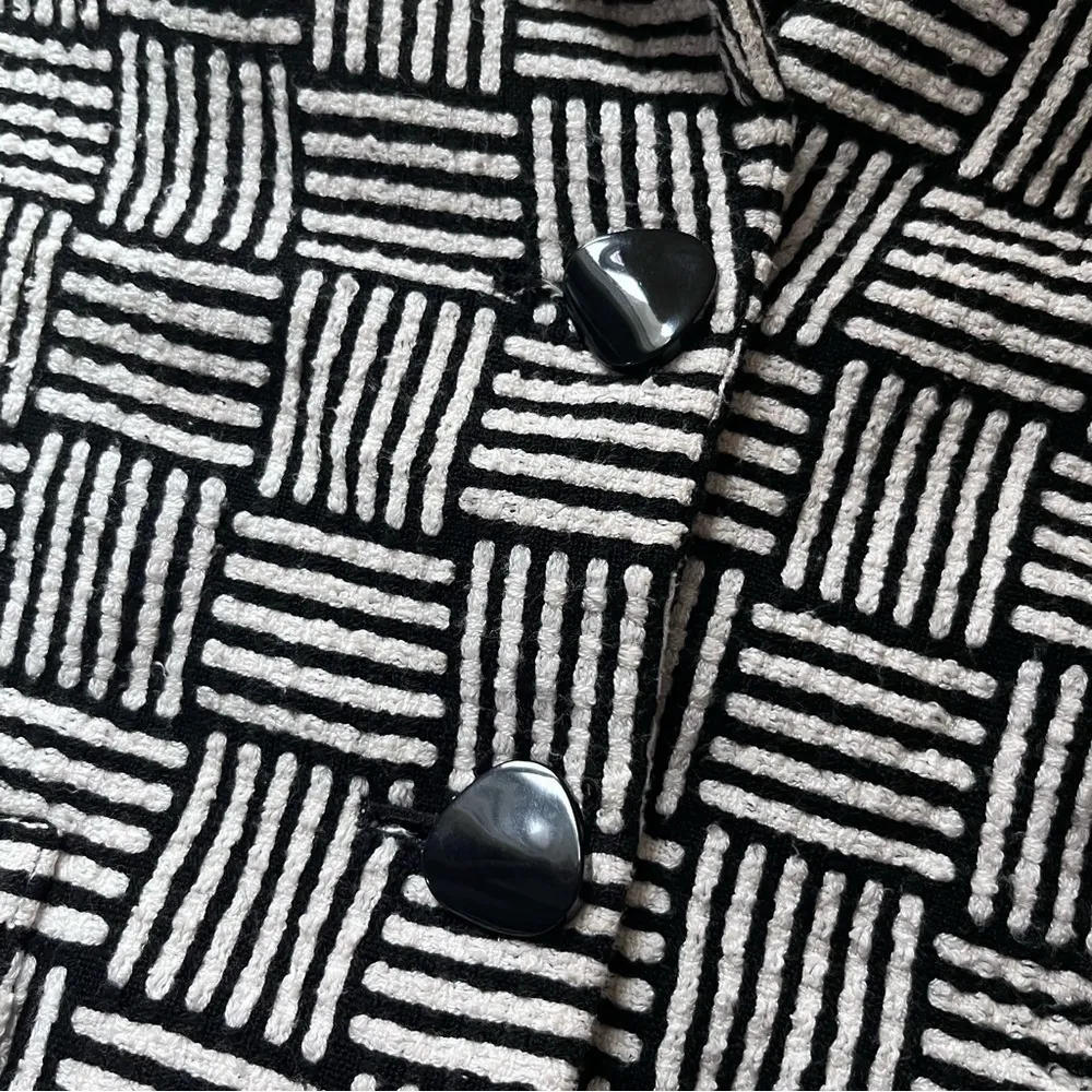 Vintage Weathervane Suit Coat Blazer Jacket Black White XL X - Image 7