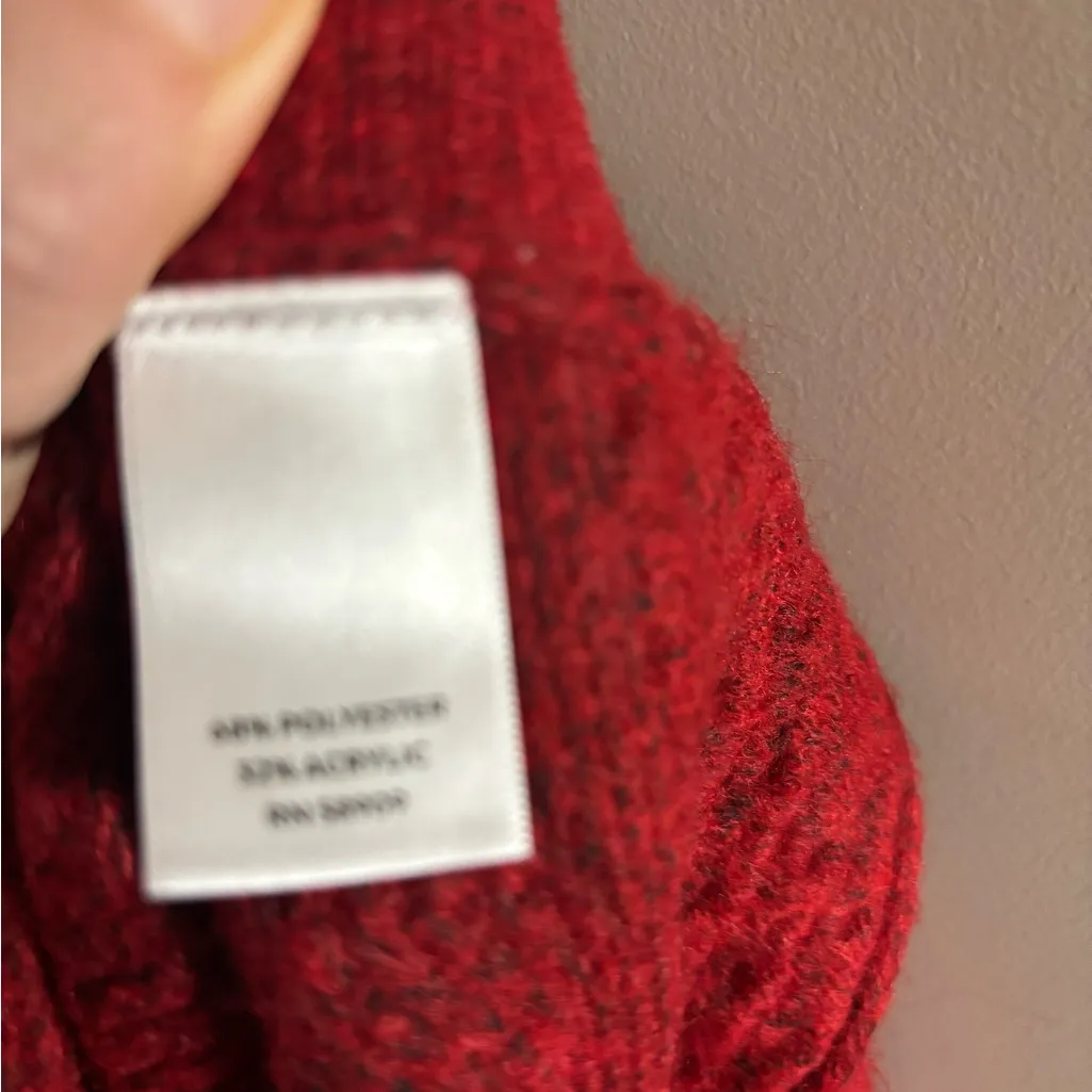 NWOT Westbound  Cozy Red Turtleneck Sweater puncho - Image 8