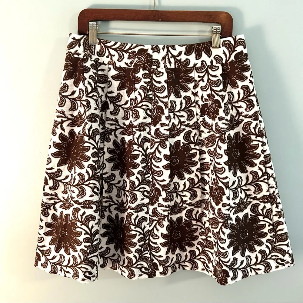 Talbots Linen Cotton Blend Pleated Skirt. Size 10. - Image 6