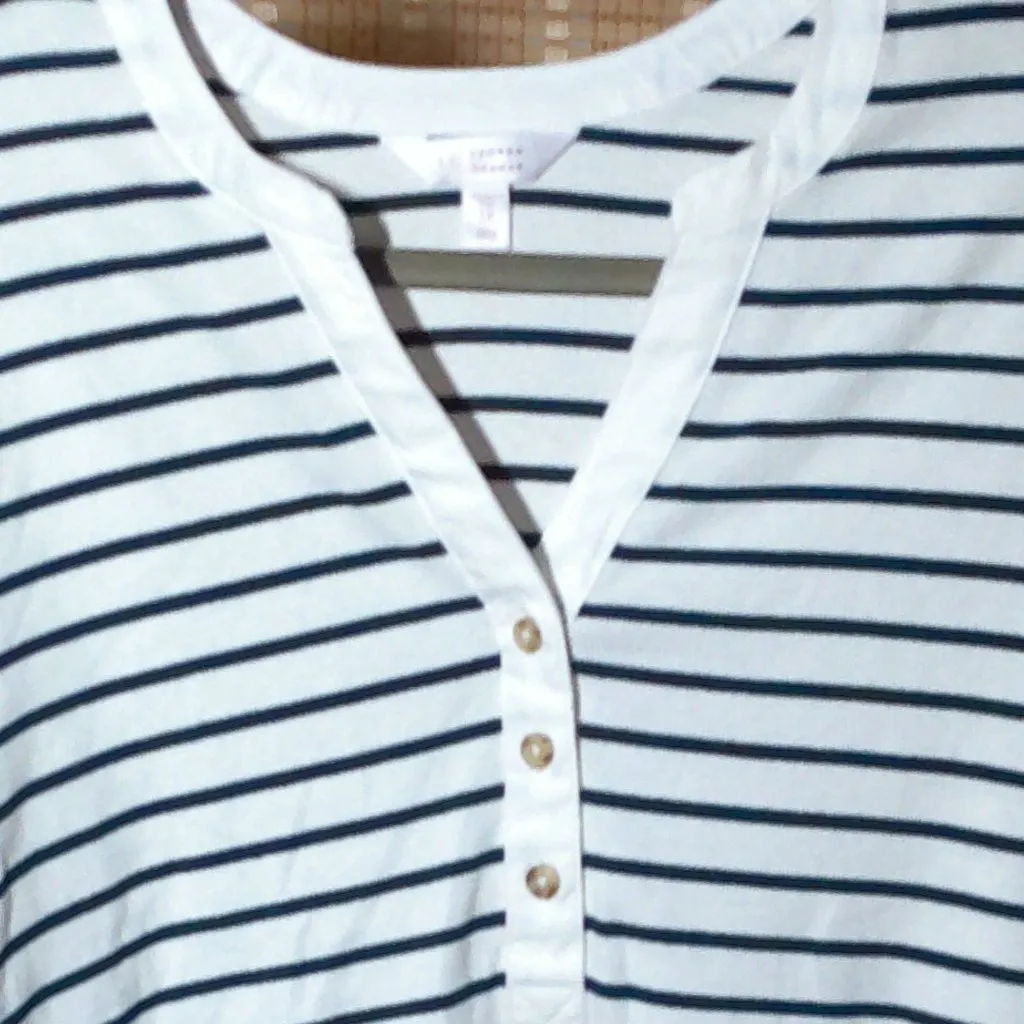 LC Lauren Conrad Striped Thermal Style Henley - Image 3