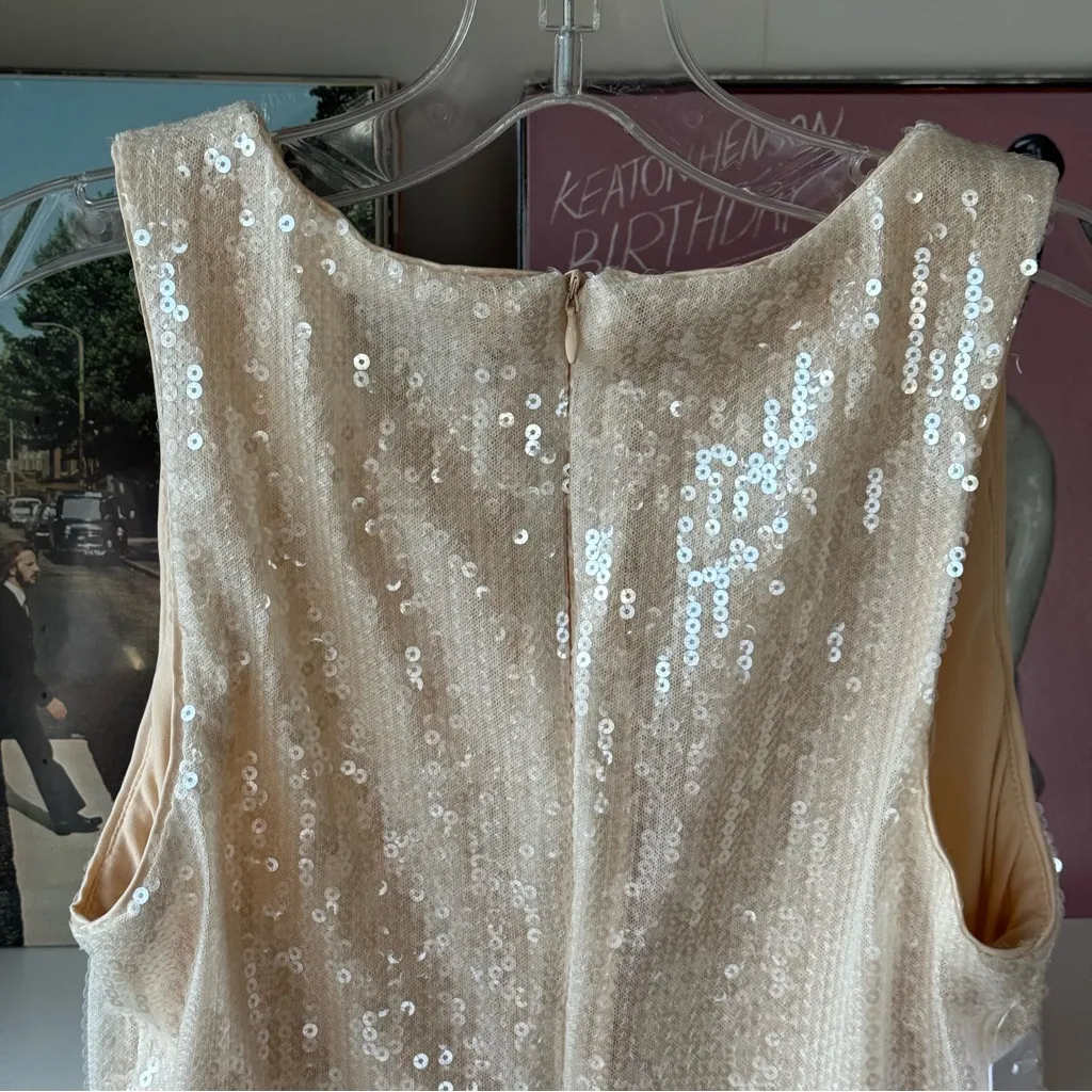 NWT PRINCESS POLLY Sequin Yumiko Romper Champagne Sparkle - Image 8